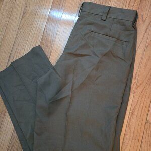 Mens Kenneth Cole Reaction Size 33x30 Tan Pinstriped Brown Pants